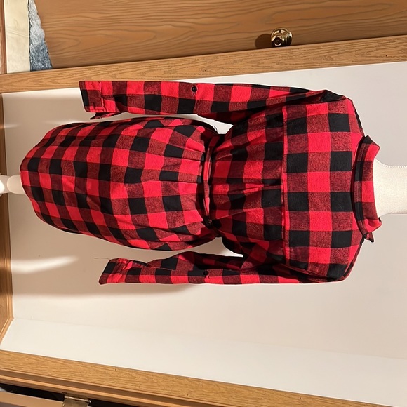 Pink lily plaid dress XL - Picture 2 of 4